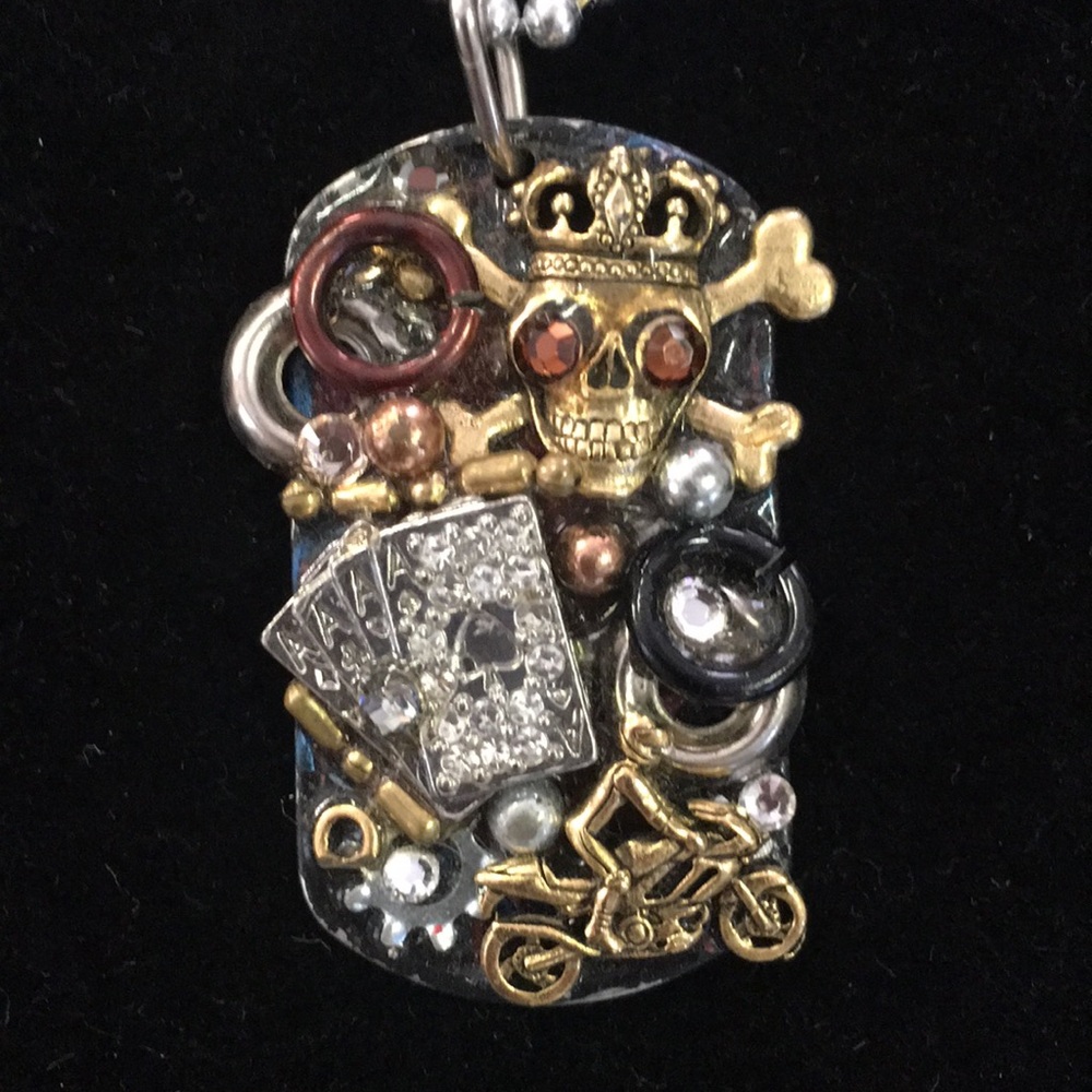 🔹Necklace - hand made dog tag style